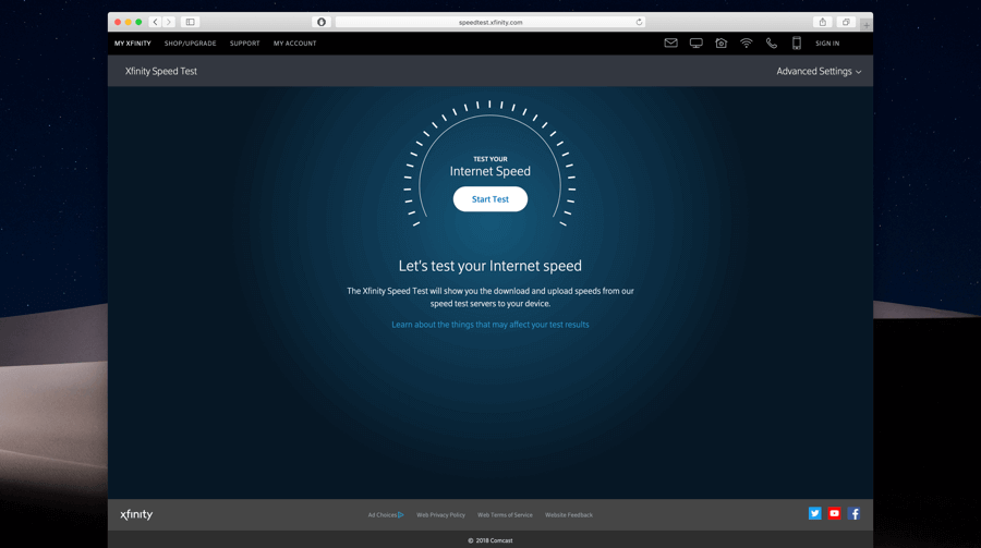 Xfinity Speed Test